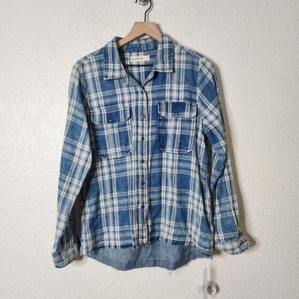 BlankNYC Plaid Button Up in You Oughta Know Women's Size Medium New With Tags